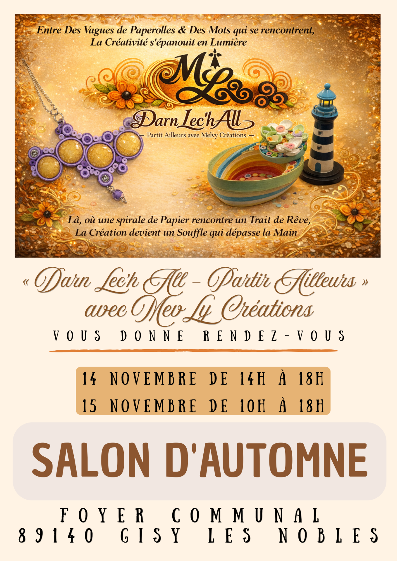 Salon d'Automne Gisy-les-Nobles – MevLy Créations