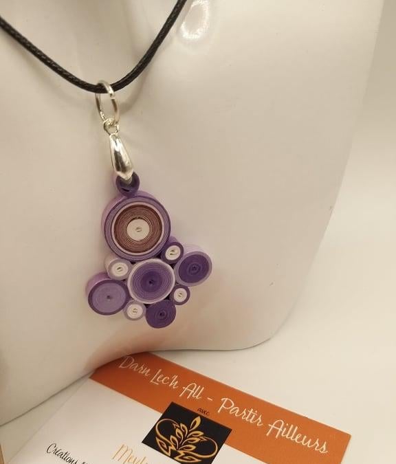 Coll celte mod kroaz pendentif parme ref p5bzh 1