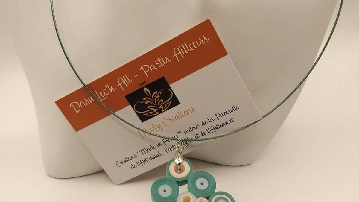 Collection mineral pendentif galet noir ref cm1 1