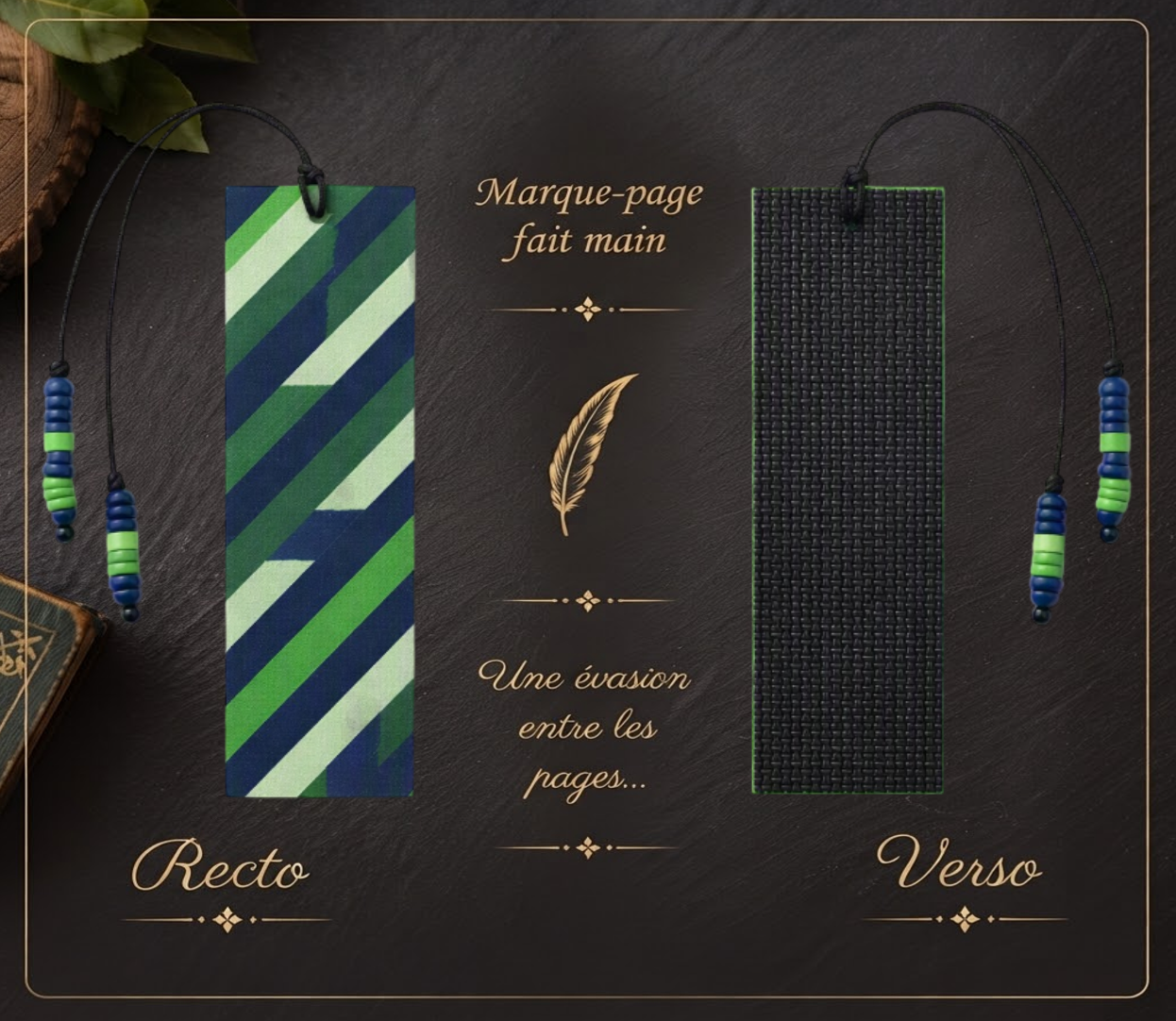 Marque page mevly creation eclat de papier ref aq mp m003 2
